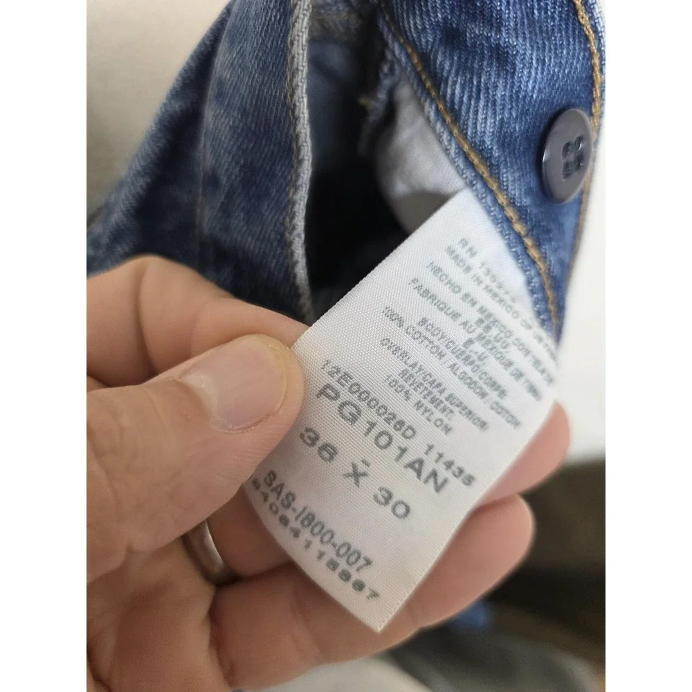 Wrangler Pro Gear Jeans Mens 36x30 Blue Brown‎ Denim Nylon Brush Hunting Work